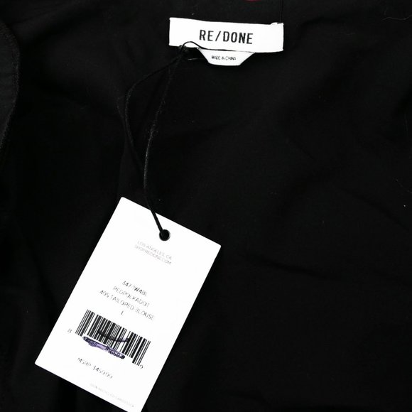 REDONE 40's Tailored Polka Dot 100% Silk Blouse - Picture 5 of 5